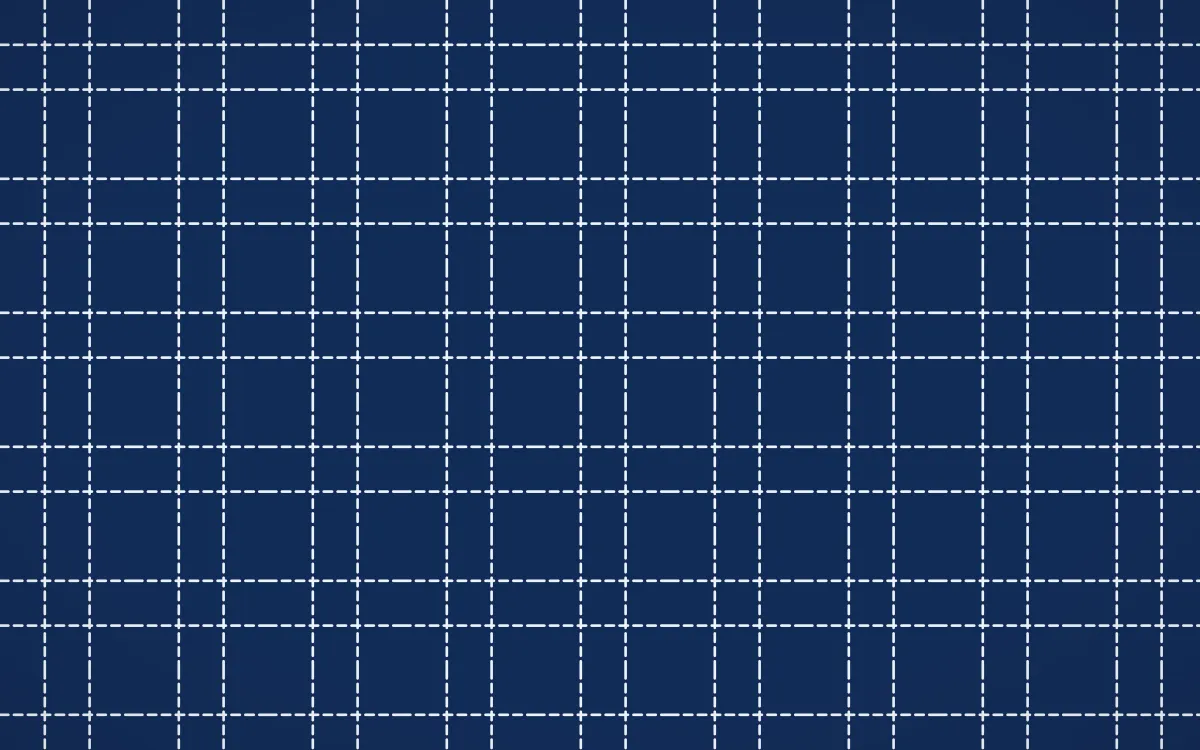 Bahia Blue Stitch Grid — dark blue and white sashiko background
