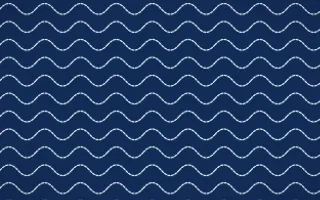 Bahia Blue Stitch Waves — dark blue and white sashiko background
