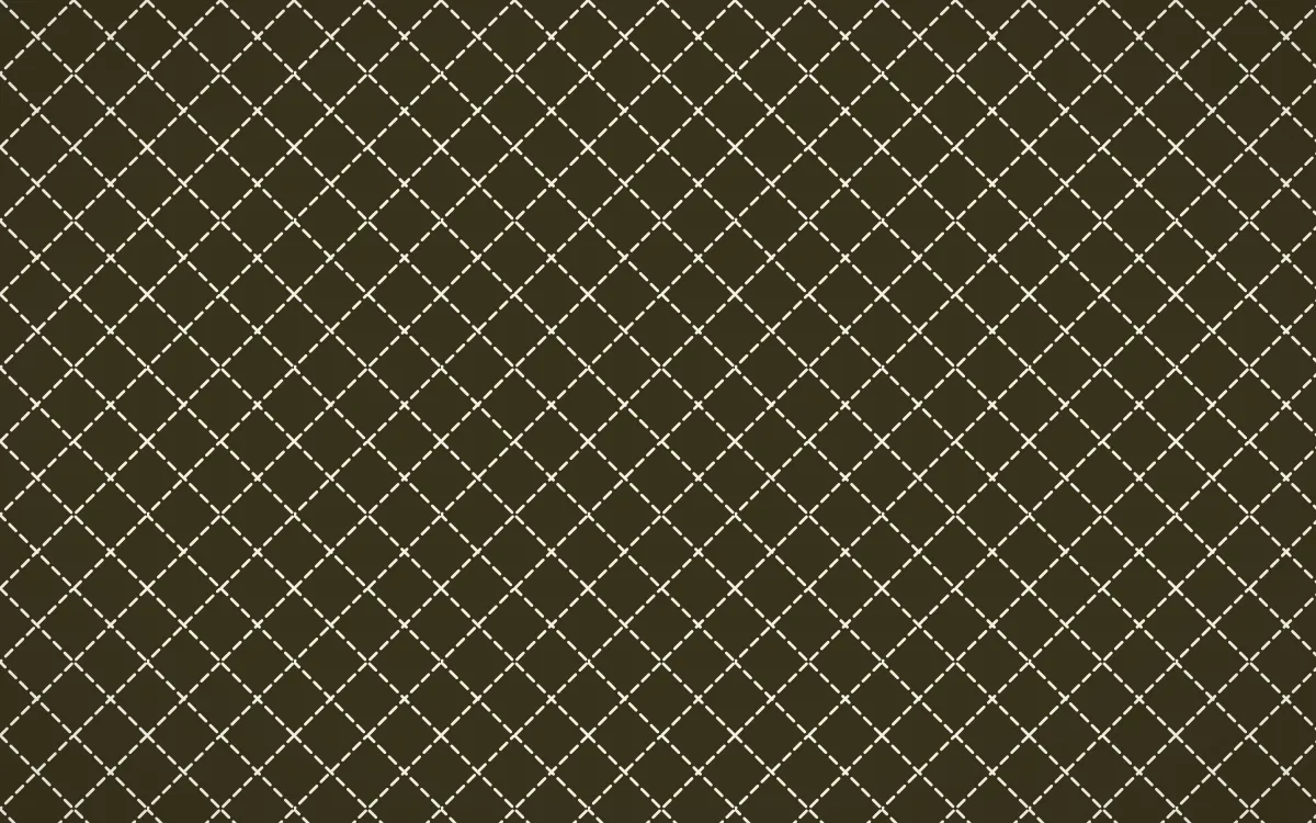 Bali Temple Stitch Diamonds — dark brown and beige sashiko background
