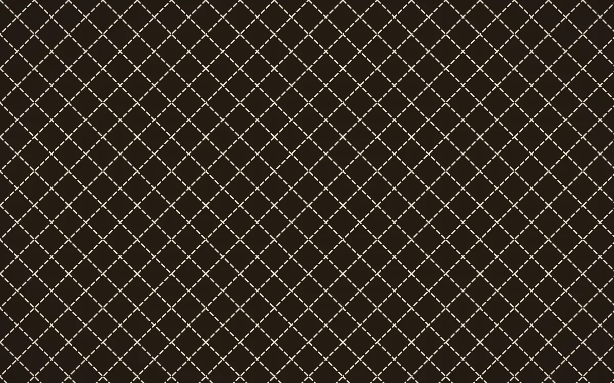 Bamako Earth Stitch Diamonds — dark brown and beige sashiko background