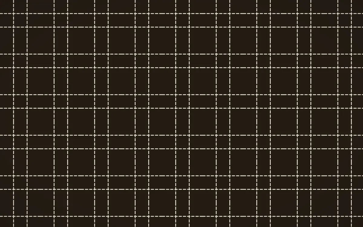 Bamako Earth Stitch Grid — dark brown and beige sashiko background