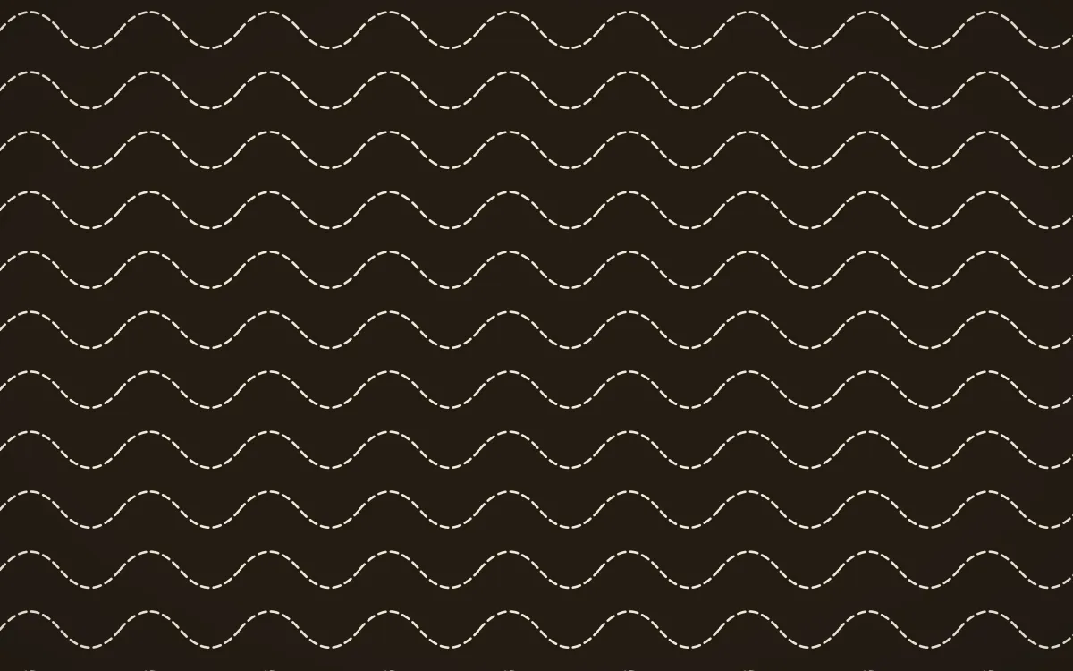 Bamako Earth Stitch Waves — dark brown and beige sashiko background