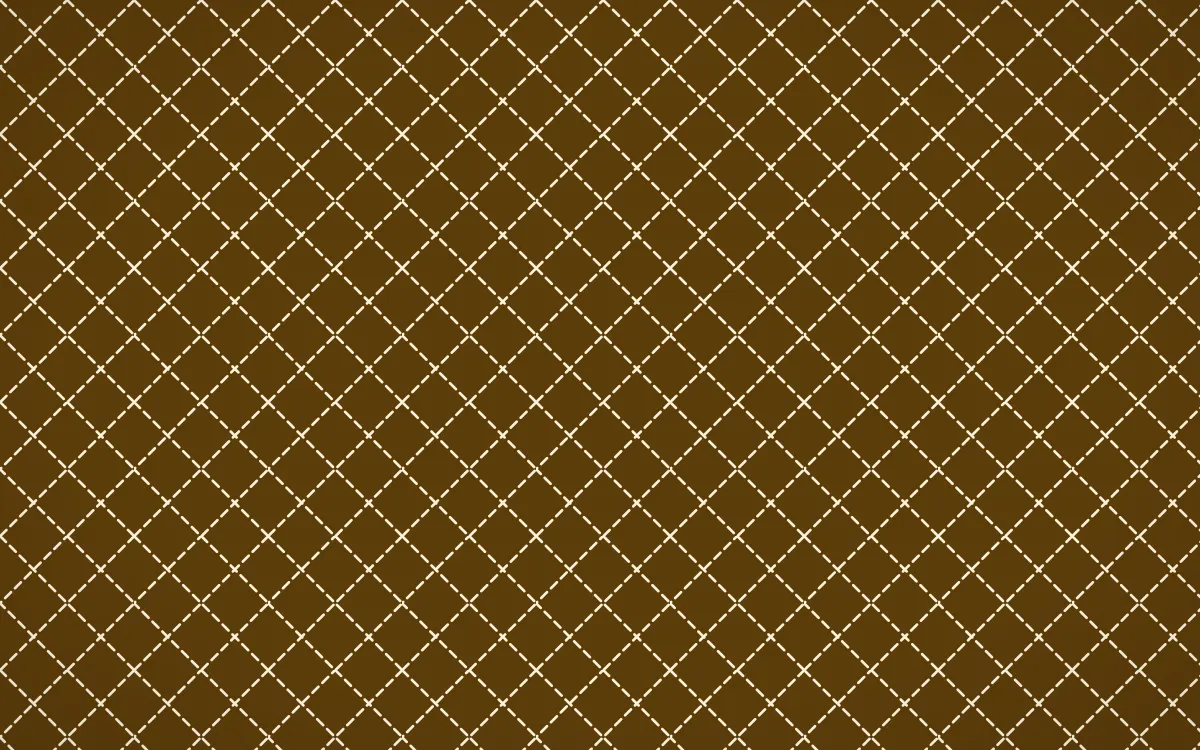 Bangkok Gold Stitch Diamonds — dark brown and beige sashiko background