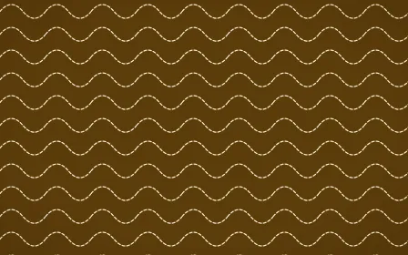 Bangkok Gold Stitch Waves — dark brown and beige sashiko background