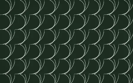 Bavarian Forest Stitch Fans — dark green and white sashiko background
