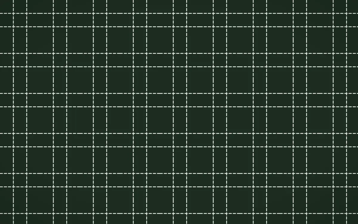 Bavarian Forest Stitch Grid — dark green and white sashiko background
