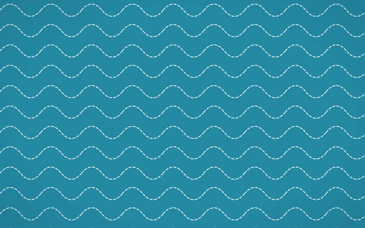 Bondi Surf Stitch Waves — colourful teal and white sashiko background