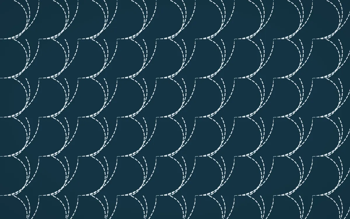 Bosphorus Stitch Fans — dark blue and white sashiko background