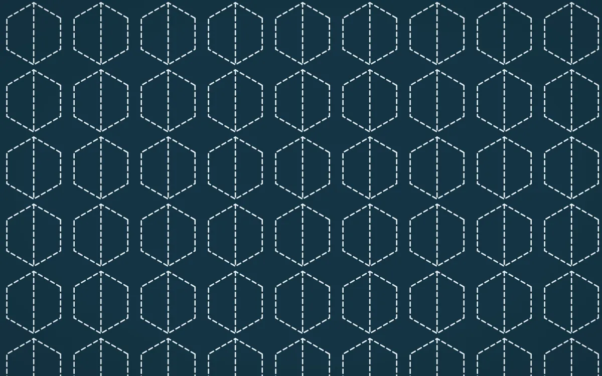 Bosphorus Stitch Hexagons — dark blue and white sashiko background