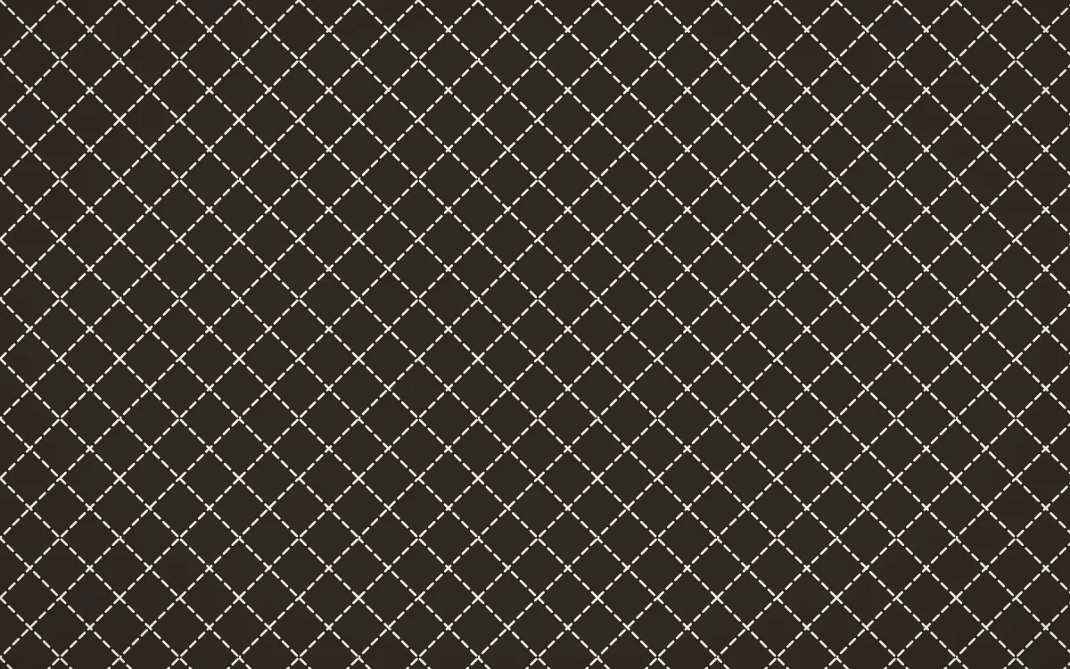 Brooklyn Loft Stitch Diamonds — dark brown and white sashiko background