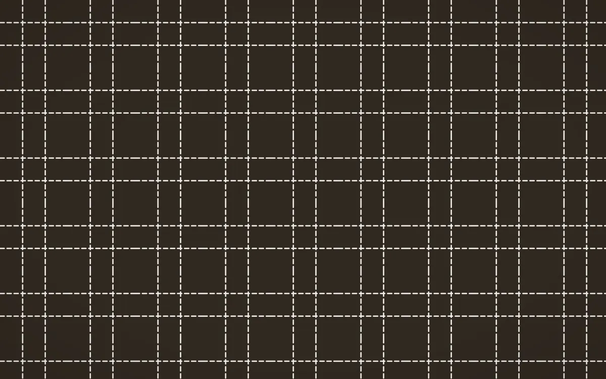Brooklyn Loft Stitch Grid — dark brown and white sashiko background