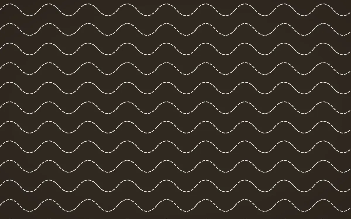 Brooklyn Loft Stitch Waves — dark brown and white sashiko background