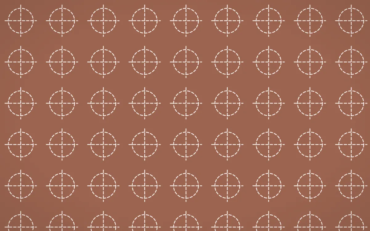 Budapest Rose Stitch Crosses — colourful orange and white sashiko background