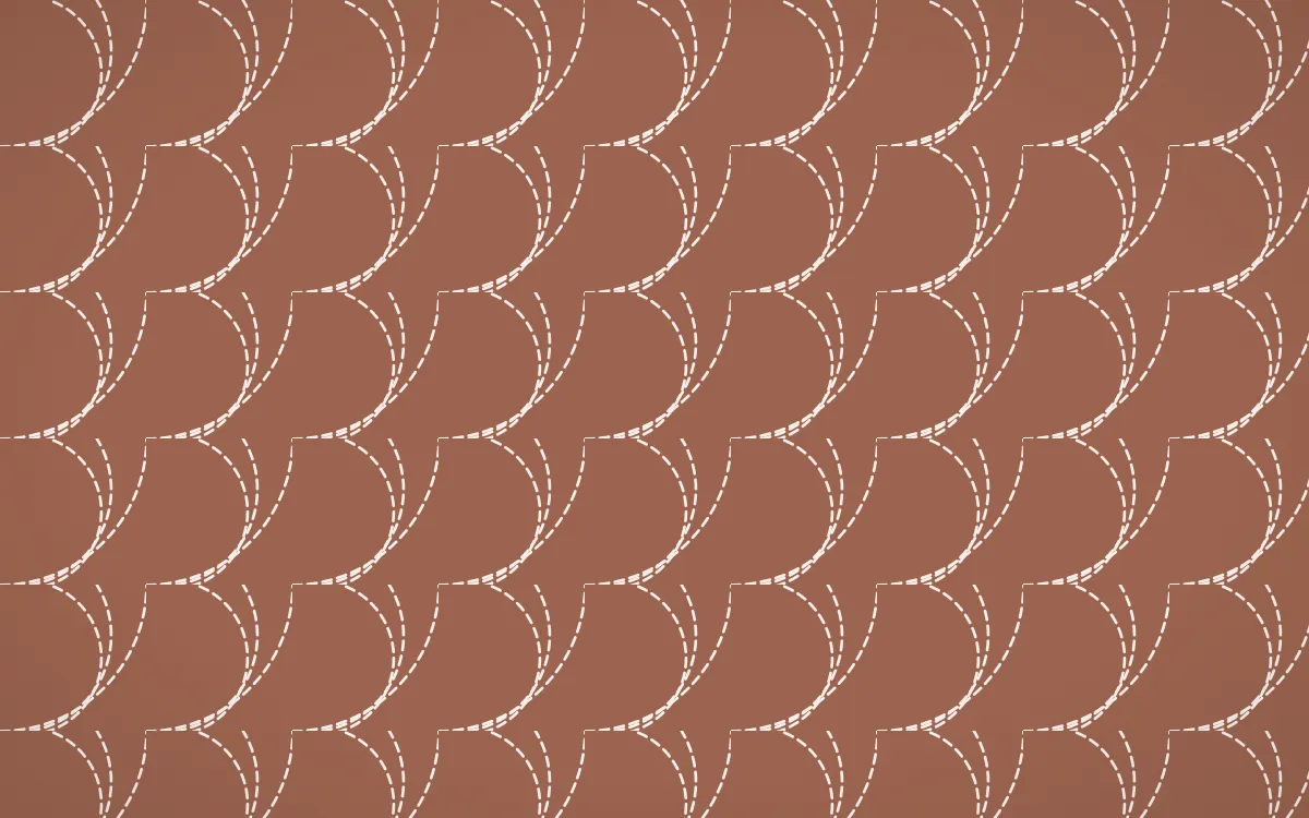 Budapest Rose Stitch Fans — colourful orange and white sashiko background