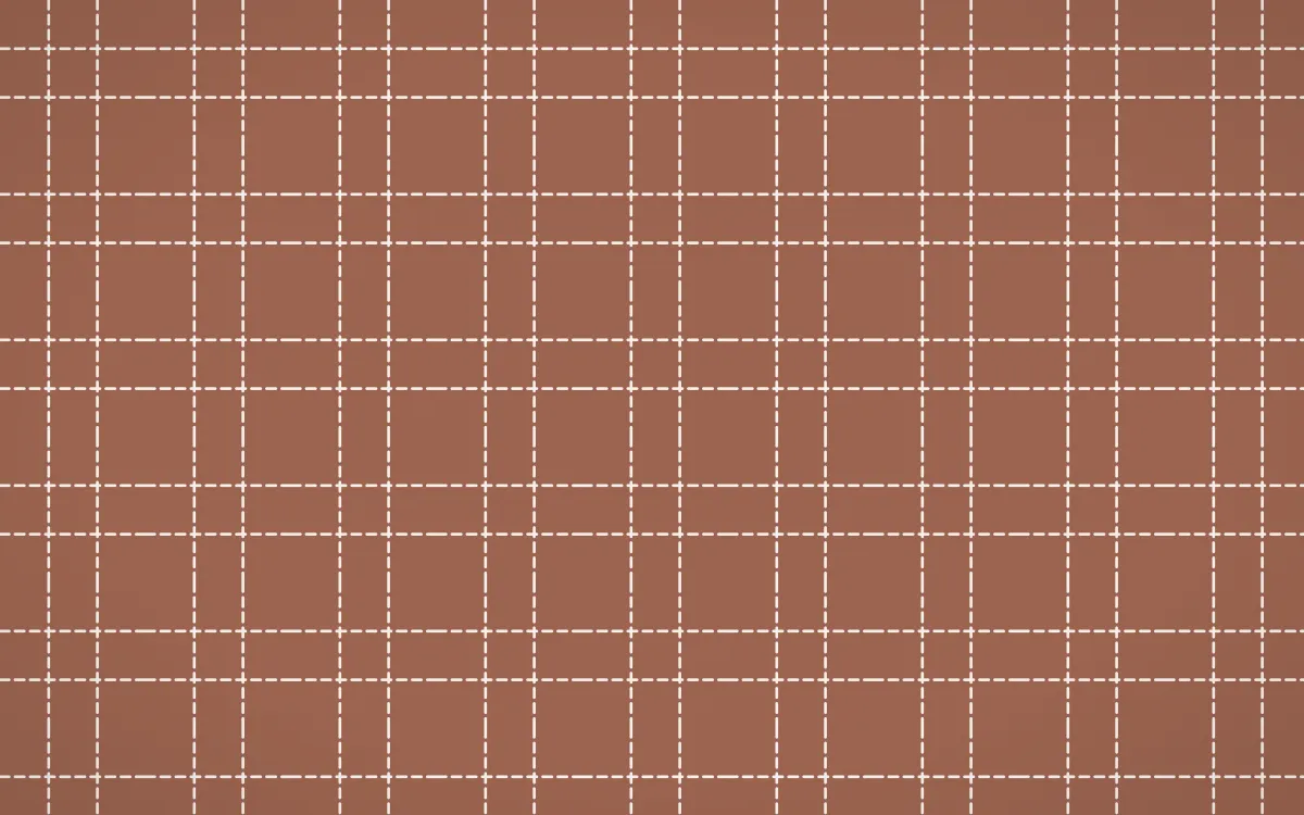 Budapest Rose Stitch Grid — colourful orange and white sashiko background