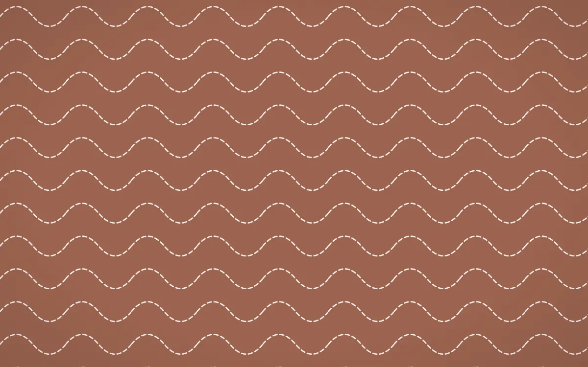 Budapest Rose Stitch Waves — colourful orange and white sashiko background