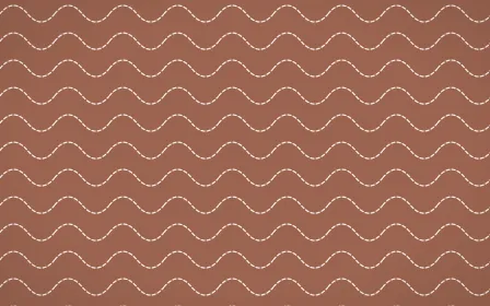 Budapest Rose Stitch Waves — colourful orange and white sashiko background
