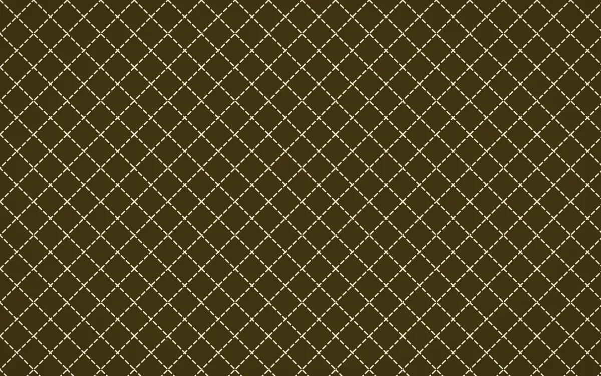 Cairo Gold Stitch Diamonds — dark brown and beige sashiko background
