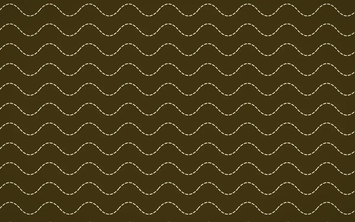 Cairo Gold Stitch Waves — dark brown and beige sashiko background