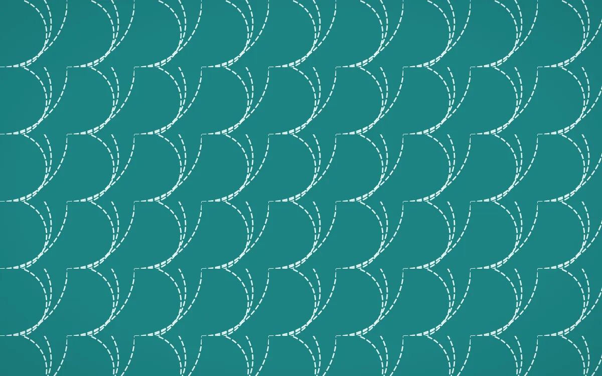 Cancún Surf Stitch Fans — dark teal sashiko background