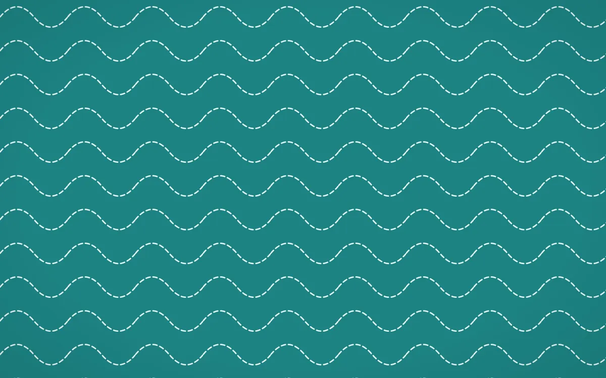 Cancún Surf Stitch Waves — dark teal sashiko background