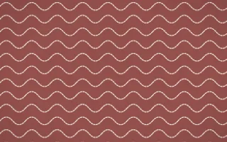 Cape Protea Stitch Waves — colourful red and white sashiko background