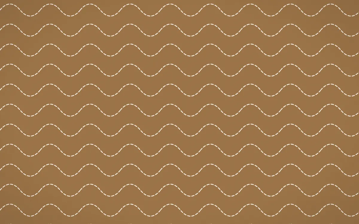 Cappadocia Stitch Waves — colourful orange and beige sashiko background