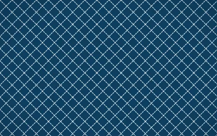 Capri Blue Stitch Diamonds — dark blue and white sashiko background