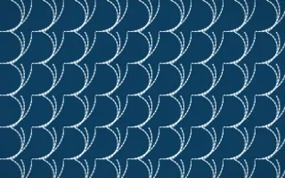 Capri Blue Stitch Fans — dark blue and white sashiko background