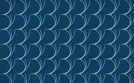 Capri Blue Stitch Fans — dark blue and white sashiko background