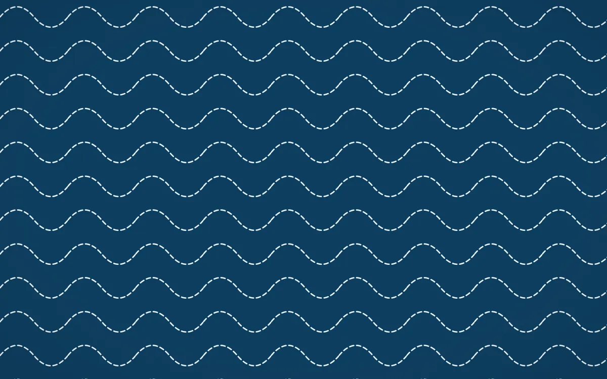 Capri Blue Stitch Waves — dark blue and white sashiko background