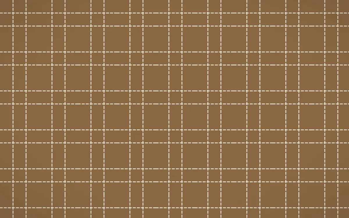 Chai Cream Stitch Grid — dark brown and beige sashiko background