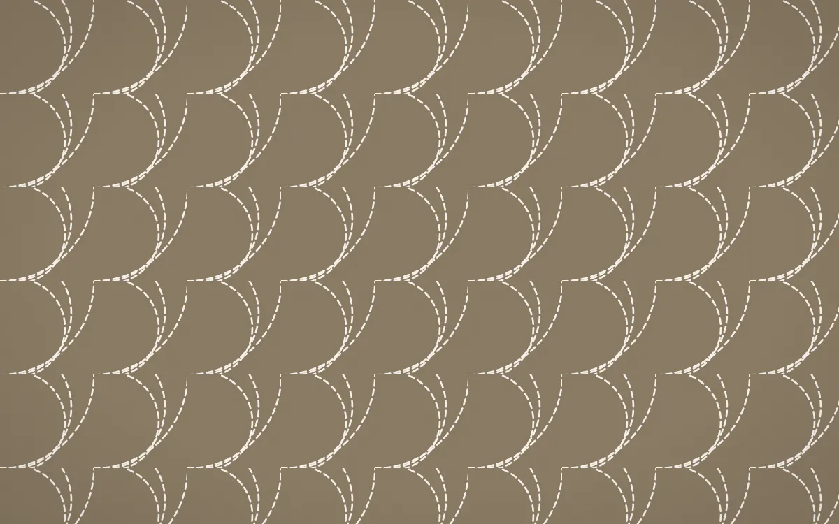 Copenhagen Hygge Stitch Fans — colourful orange and white sashiko background