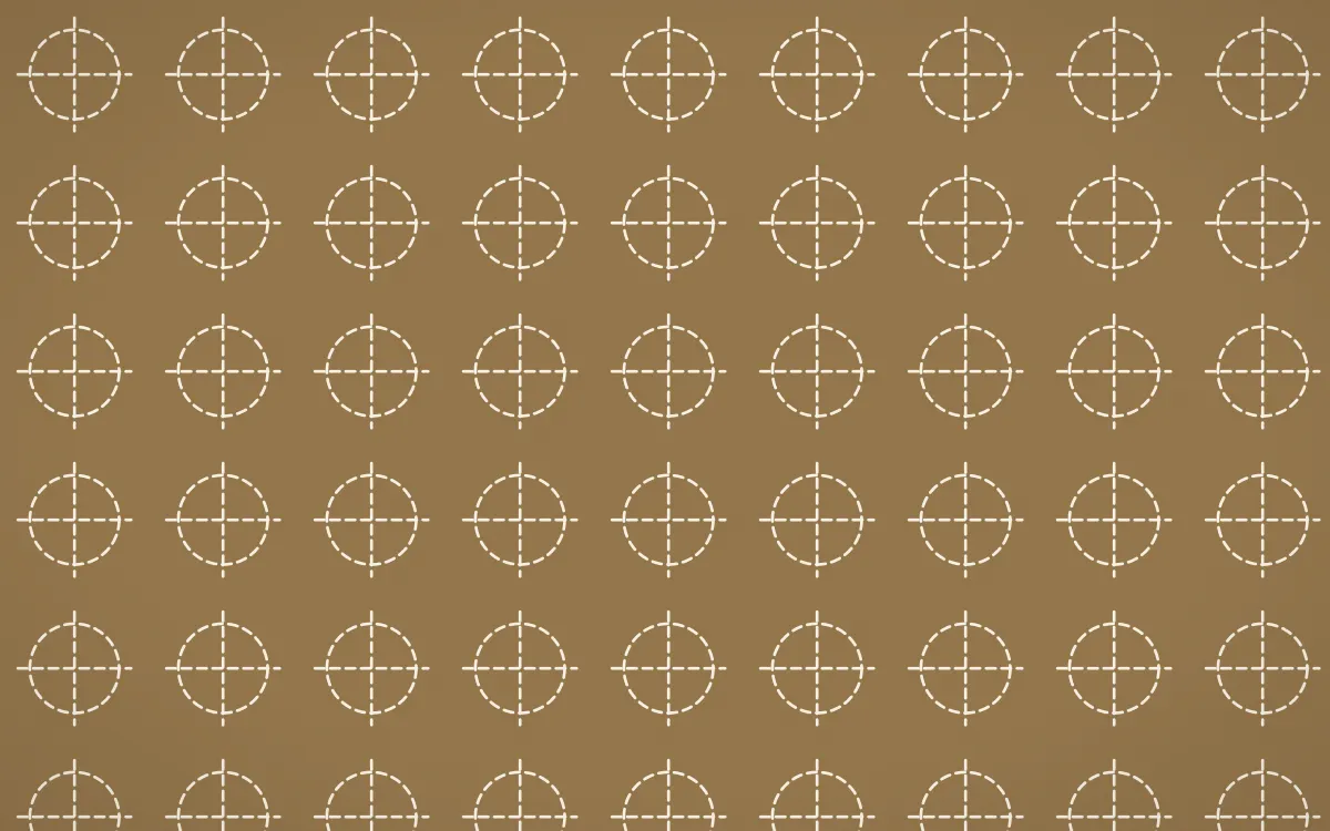 Cotswold Stone Stitch Crosses — colourful orange and beige sashiko background
