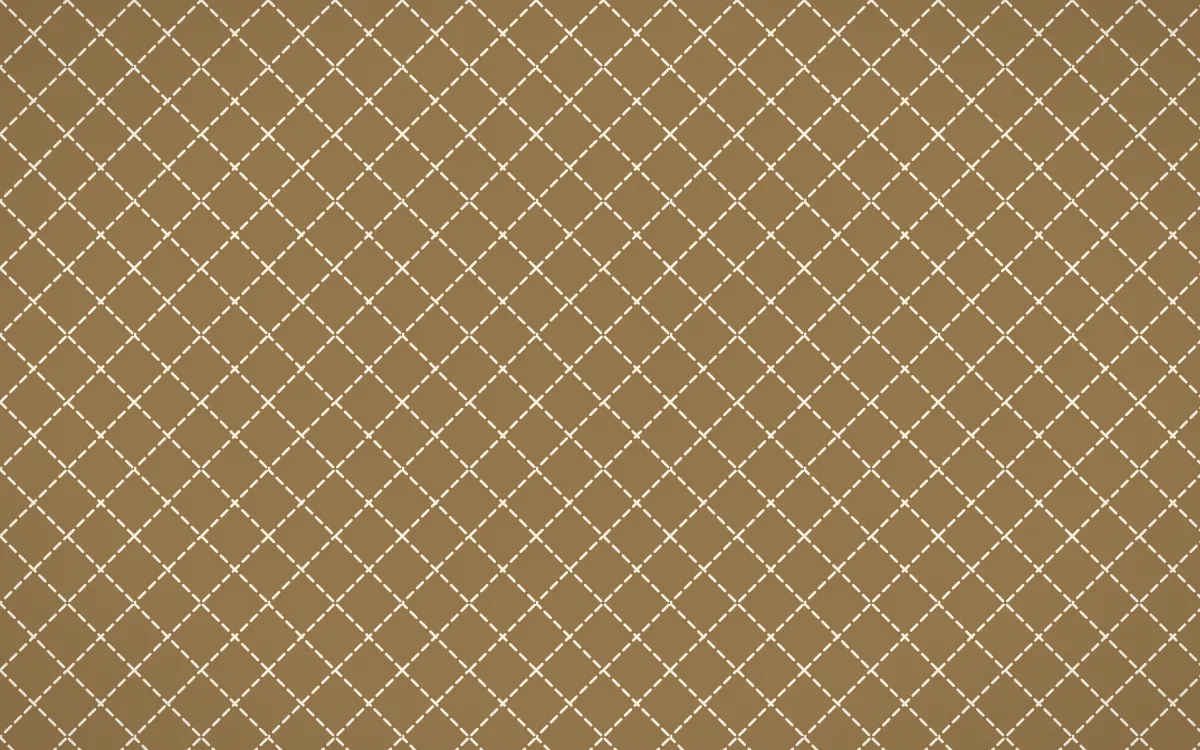 Cotswold Stone Stitch Diamonds — colourful orange and beige sashiko background