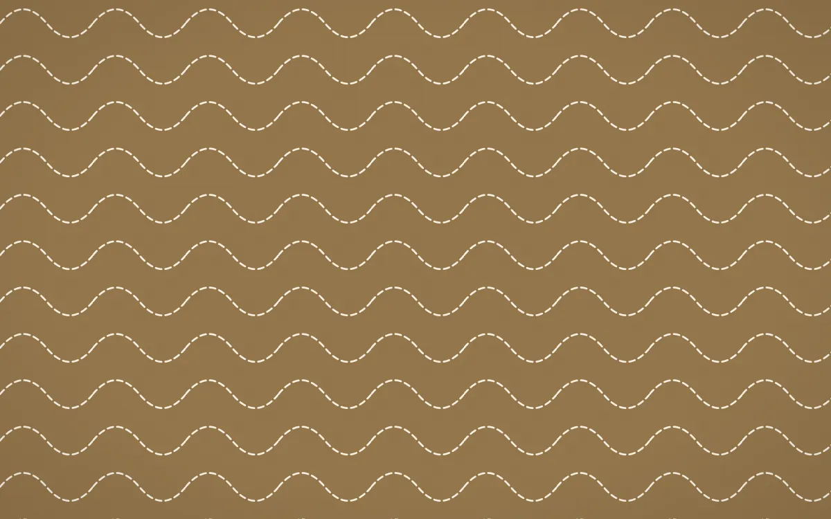 Cotswold Stone Stitch Waves — colourful orange and beige sashiko background