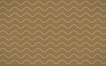 Cotswold Stone Stitch Waves — colourful orange and beige sashiko background