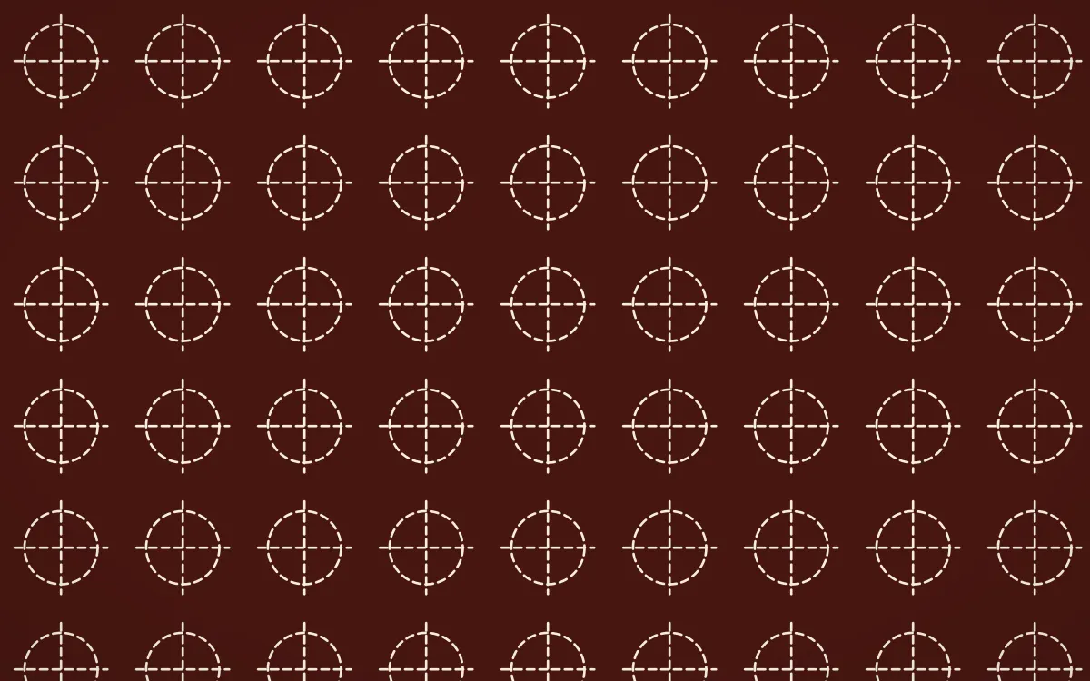Cusco Weave Stitch Crosses — dark red and beige sashiko background