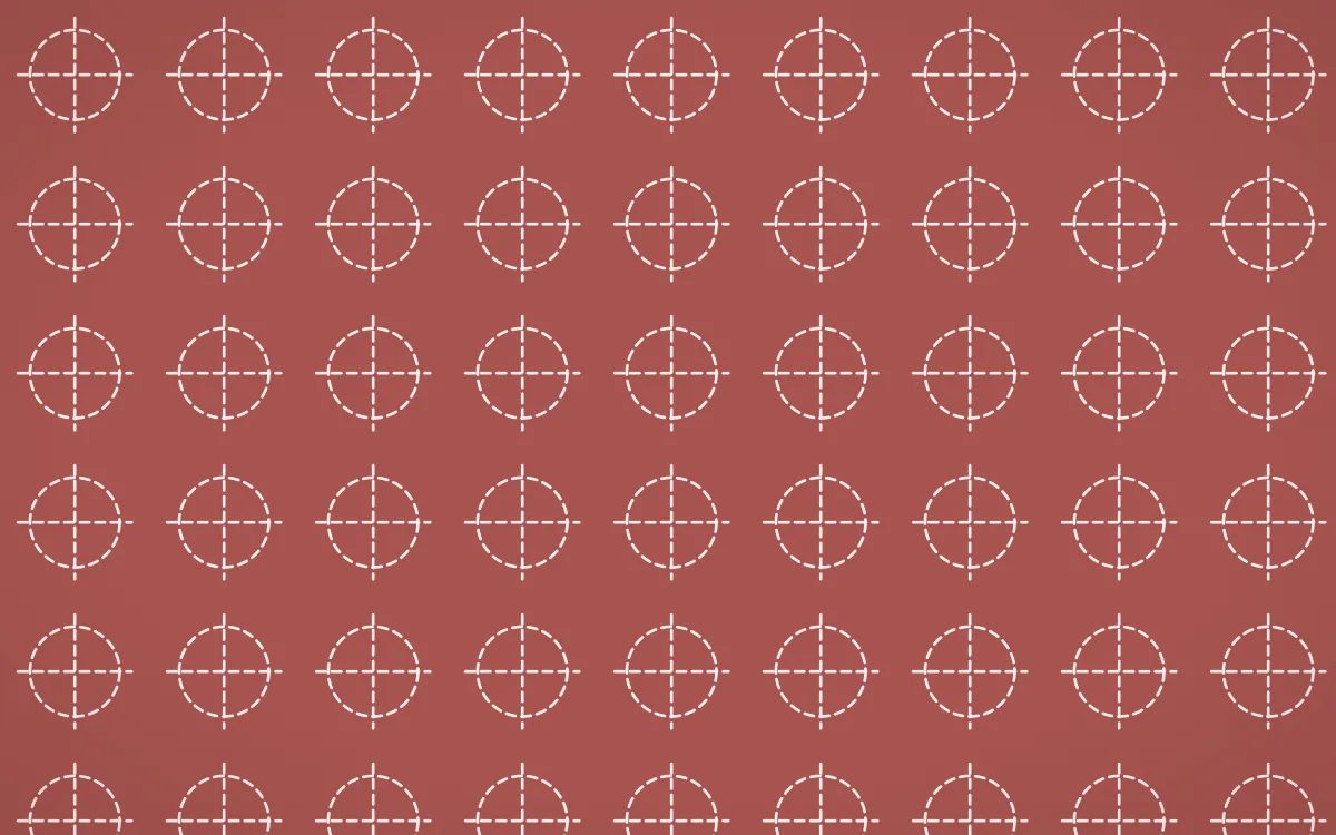Damascus Rose Stitch Crosses — colourful red and white sashiko background