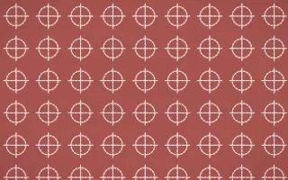 Damascus Rose Stitch Crosses — colourful red and white sashiko background