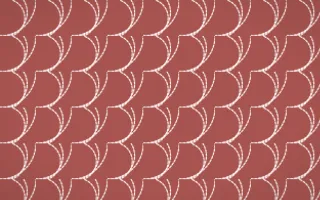 Damascus Rose Stitch Fans — colourful red and white sashiko background