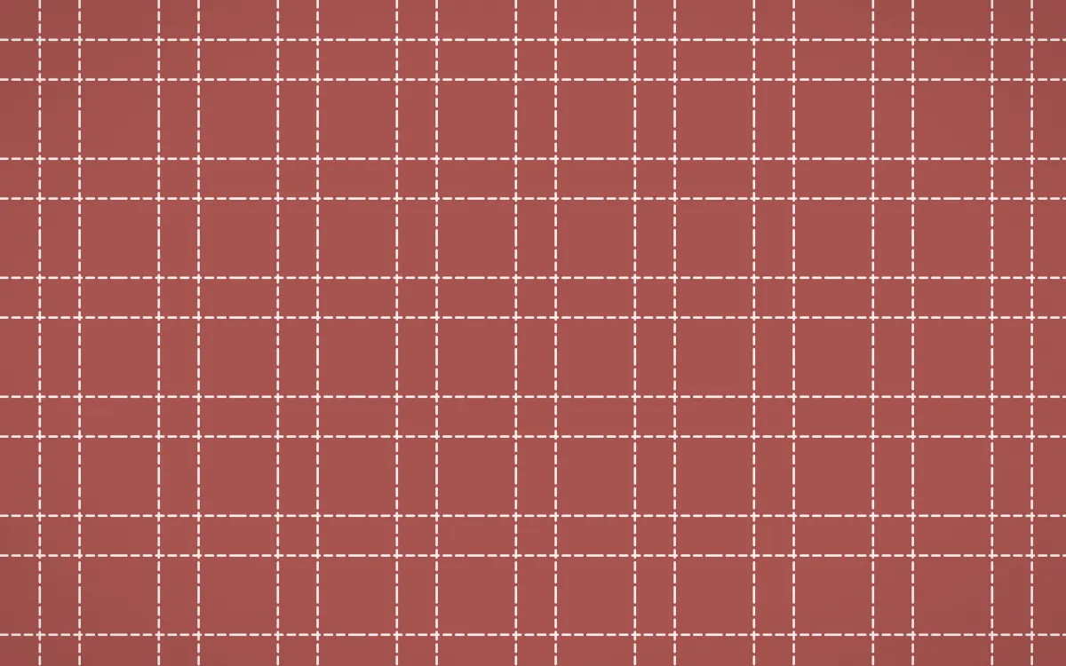 Damascus Rose Stitch Grid — colourful red and white sashiko background