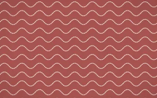 Damascus Rose Stitch Waves — colourful red and white sashiko background