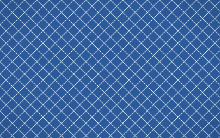 Delft Blue Stitch Diamonds — colourful blue and white sashiko background