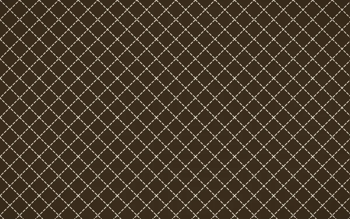 Desert Oud Stitch Diamonds — dark brown and beige sashiko background
