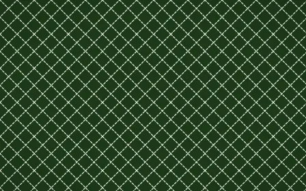 Emerald Isle Stitch Diamonds — dark green and white sashiko background