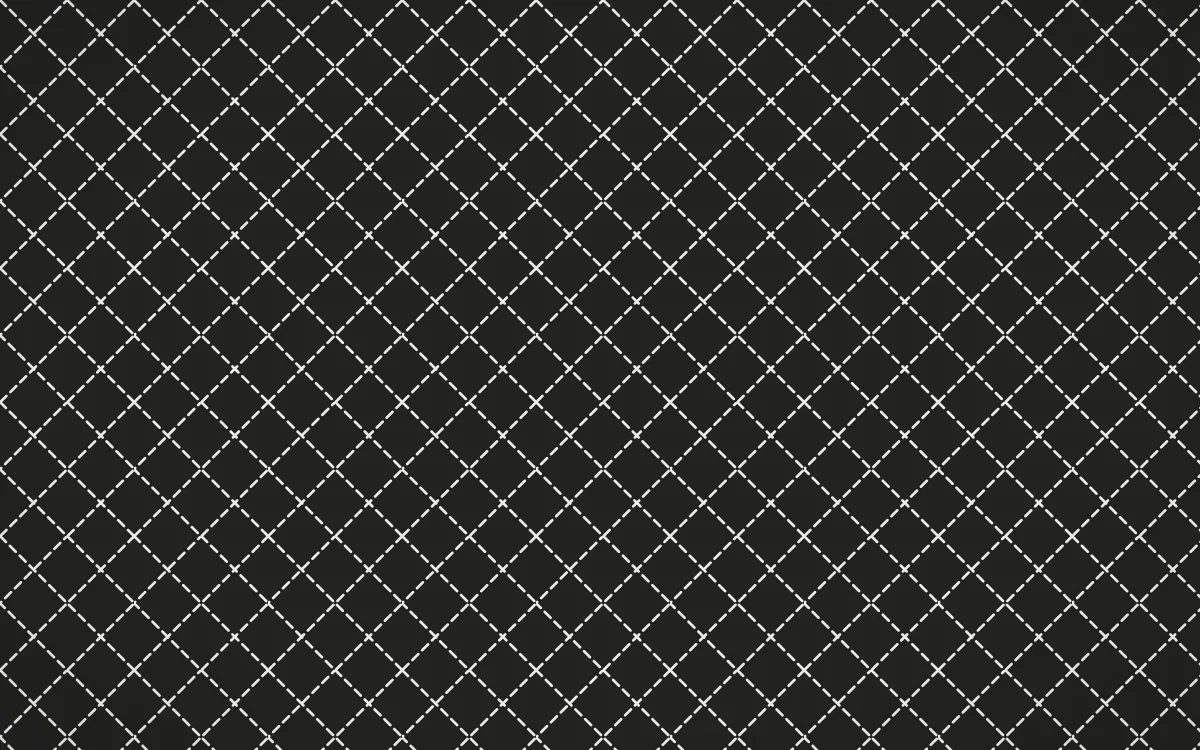 Edo Charcoal Stitch Diamonds — dark grey and white sashiko background