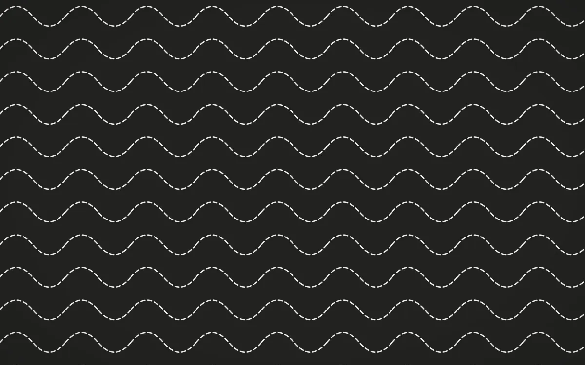 Edo Charcoal Stitch Waves — dark grey and white sashiko background