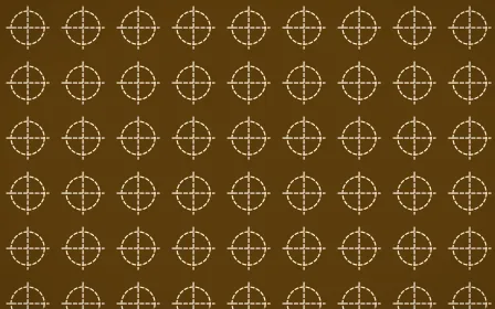 Fes Saffron Stitch Crosses — dark brown and beige sashiko background