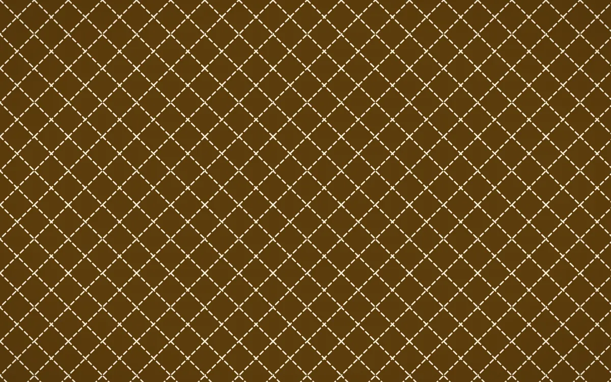 Fes Saffron Stitch Diamonds — dark brown and beige sashiko background